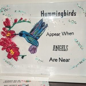 Hummingbird done with quilling